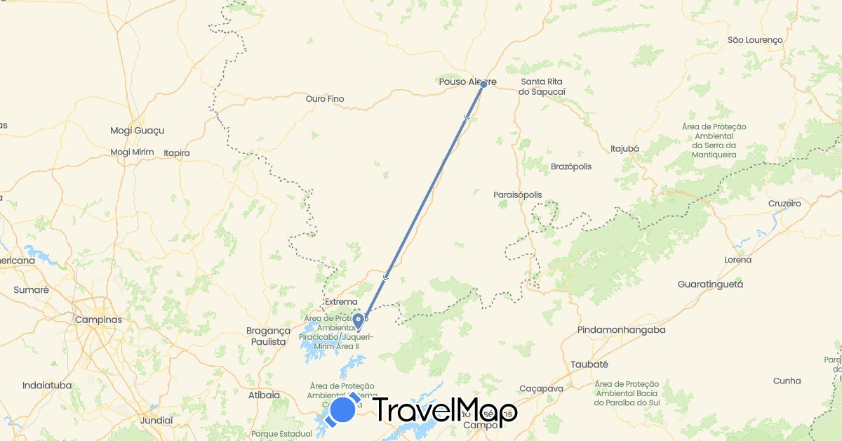 TravelMap itinerary: cycling in Brazil (South America)